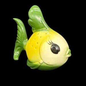 Vintage 1950's Starnes Anthropomorphic Ceramic Fish Pick Holder
